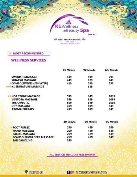 k1 wellness|Our Pricelist and Packages  .